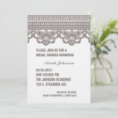 VINTAGE LACE-Einladung Einladung (Stehend Vorderseite)