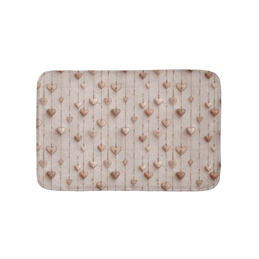 Vintage Lace Heart Strings Badematte (Vorderseite)