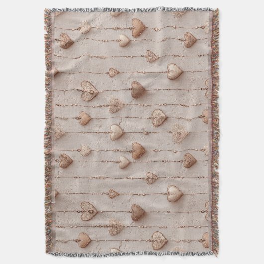 Vintage Lace Heart Strings Decke (Vorderseite Vertikal)