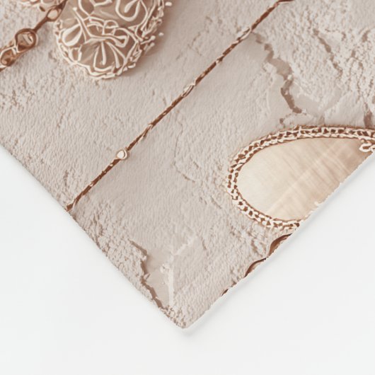 Vintage Lace Heart Strings Fleecedecke (Ecke)