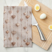 Vintage Lace Heart Strings Geschirrtuch (Viertel Falte)