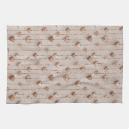 Vintage Lace Heart Strings Geschirrtuch