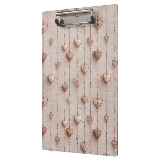 Vintage Lace Heart Strings Klemmbrett (Links)