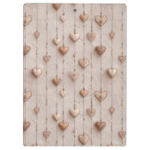 Vintage Lace Heart Strings Klemmbrett (Rückseite)