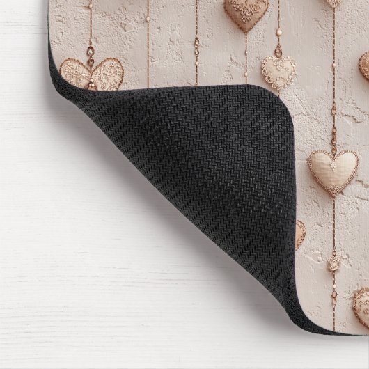 Vintage Lace Heart Strings Mousepad (Ecke)