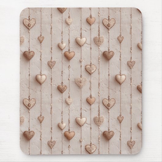 Vintage Lace Heart Strings Mousepad (Vorne)