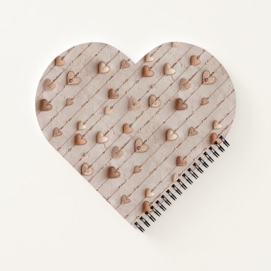 Vintage Lace Heart Strings Notizblock (Rückseite)