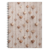 Vintage Lace Heart Strings Notizblock (Vorderseite)
