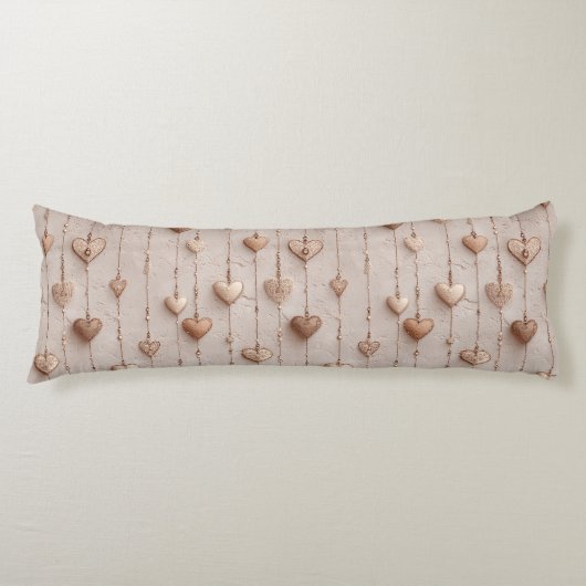 Vintage Lace Heart Strings Seitenschläferkissen (Vorderseite)
