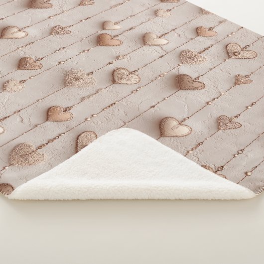 Vintage Lace Heart Strings Sherpadecke (3/4)