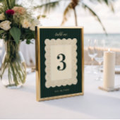 Vintage Lace Old Money Wedding Table Number  Einladung