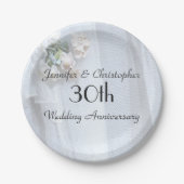 Vintage Lace Paper Teller 30. Hochzeitstag (Vorderseite)