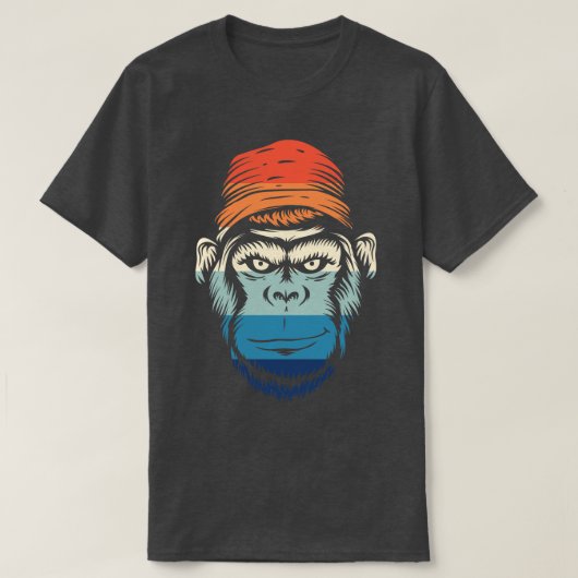Vintage lächelnder Gorilla T-Shirt (Design vorne)