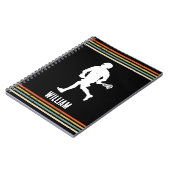 Vintage Lacrosse Personalisiert Notizblock (Linke Seite)