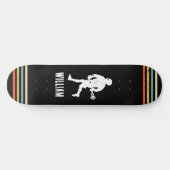 Vintage Lacrosse Personalisiert Skateboard (Horizontal)