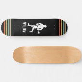 Vintage Lacrosse Personalisiert Skateboard (Horizontal)