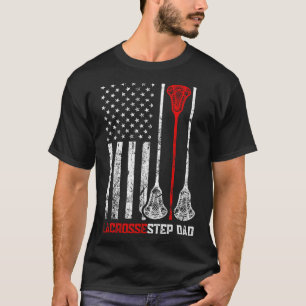 Vintage Lacrosse Stiefvater USA-Flagge Patriotisch T-Shirt