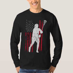 Vintage Lacrosse US-Flagge Lacrosse Men & Women T-Shirt