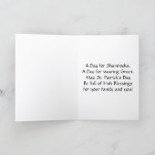 Vintage Lad With Shamrocks Greeting Card Karte (Innenseite)