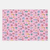 Vintage Ladengeschäfte Geschenke Retro Pastel Farb Geschenkpapier Set (Vorderseite 2)