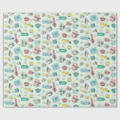 Vintage Ladengeschenke Mint Green Geschenkpapier (Flach)