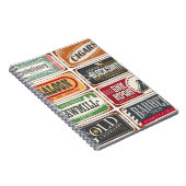 Vintage Ladenplakatsammlung. Zinn für Retro Notizblock (Rechte Seite)