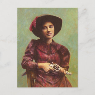 Vintage-Ladies-Outlaw-Postkarte Postkarte