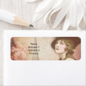 Vintage Lady-Adressetikett (Insitu)