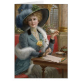 Vintage Lady at a Writing Desk, (Vorne)