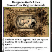 Vintage Lady Baroque Rahmen Sepia CW9R Decoupage Seidenpapier