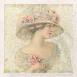 Vintage Lady Beverage Coaster Glasuntersetzer