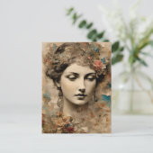 Vintage Lady Collage Postcard Postkarte (Stehend Vorderseite)