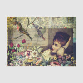 Vintage Lady Collage Seidenpapier