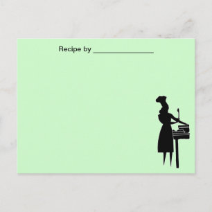 Vintage Lady Cook Leerkarte Postkarte