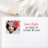 Vintage Lady Floral Paper Collage Newspaper (Insitu)