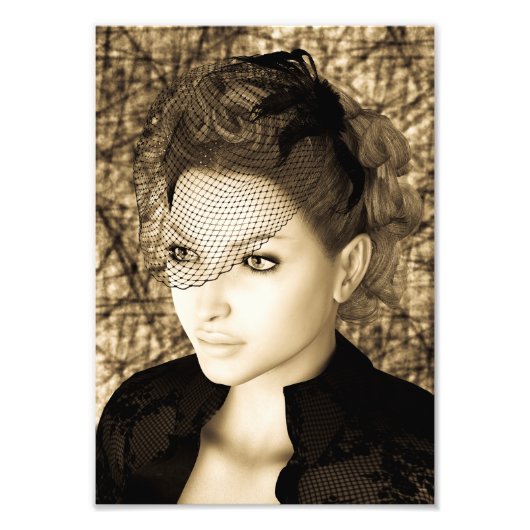 Vintage Lady Fotodruck (Vorne)