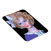 Vintage Lady Head Vase Pink Ruffled Bonnet Magnet (Rechte Seite)