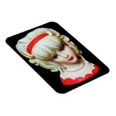 Vintage Lady Head Vase Platinum Blonde Braids Magnet (Rechte Seite)