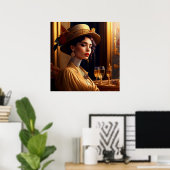 Vintage Lady III Druck, Wertposter Papier (Matt) Poster (Heimbüro)