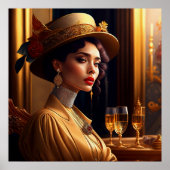 Vintage Lady III Druck, Wertposter Papier (Matt) Poster (Vorne)