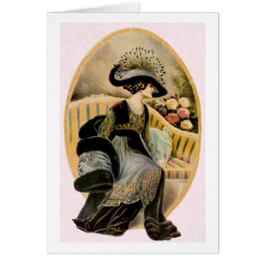 Vintage Lady in Fur, (Vorne)