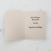 Vintage Lady in Mirror Birthday Card Karte (Innenseite)