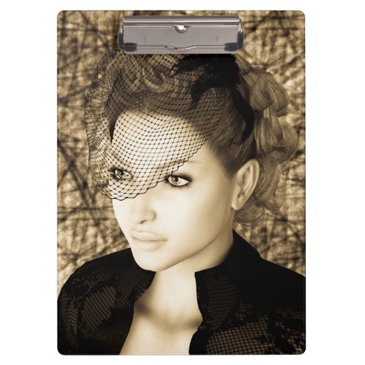 Vintage Lady Klemmbrett (Vorderseite)