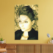 Vintage Lady Leinwanddruck (Insitu (Wohnzimmer))