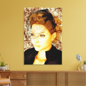 Vintage Lady Leinwanddruck (Insitu (Wohnzimmer))