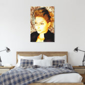 Vintage Lady Leinwanddruck (Insitu (Schlafzimmer))