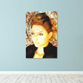 Vintage Lady Leinwanddruck (Insitu (Holzboden))