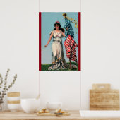 Vintage Lady Liberty Poster (Küche)