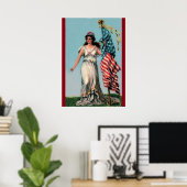 Vintage Lady Liberty Poster (Heimbüro)