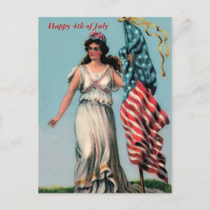 Vintage Lady Liberty Postkarte